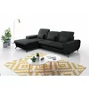 Coltar Extensibil Alta, 279x172x70-96 cm, Stofa, Negru picture - 1