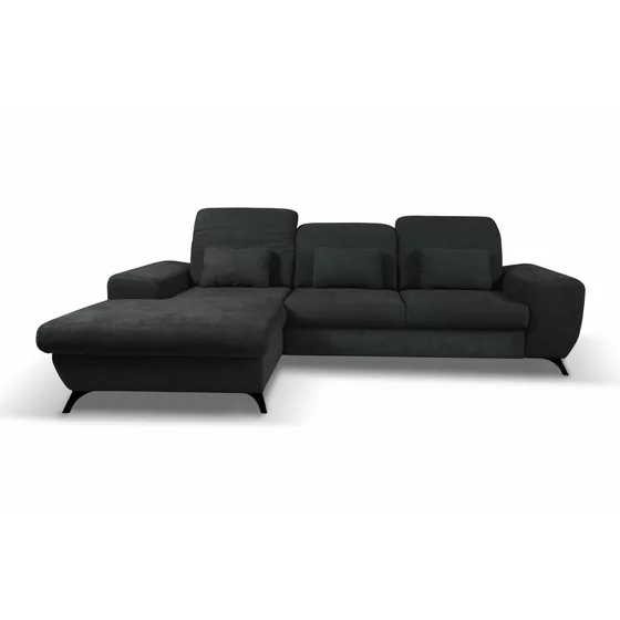 Coltar Extensibil Alta, 279x172x70-96 cm, Stofa, Negru picture - 3
