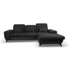 Coltar Extensibil Alta, 279x172x70-96 cm, Stofa, Negru picture - 2