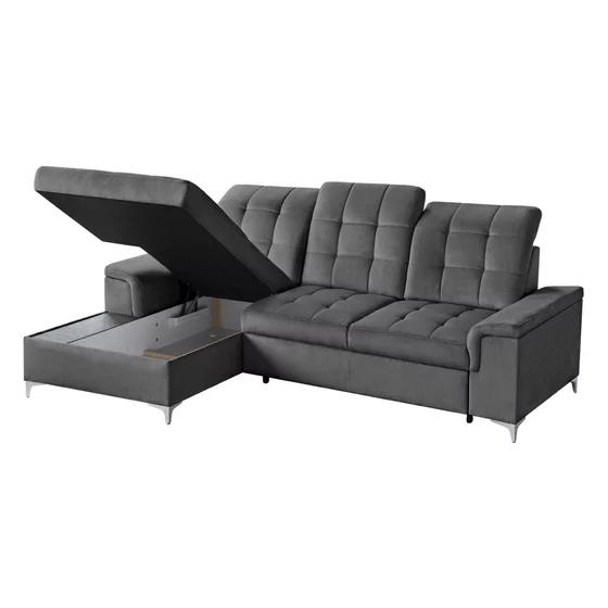 Coltar Extensibil Ariado, 254x187x94-110 cm, Stofa - Gri picture - 5