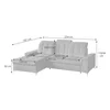 Coltar Extensibil Ariado, 254x187x94-110 cm, Stofa - Verde picture - 4