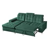 Coltar Extensibil Ariado, 254x187x94-110 cm, Stofa - Verde picture - 3