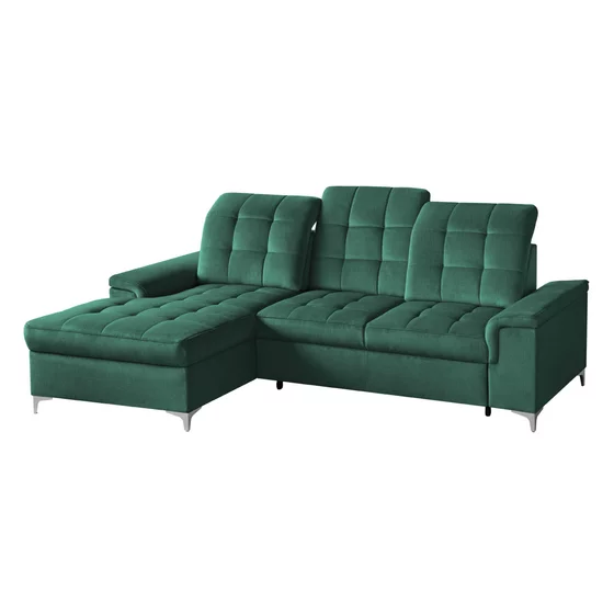 Coltar Extensibil Ariado, 254x187x94-110 cm, Stofa - Verde picture - 2