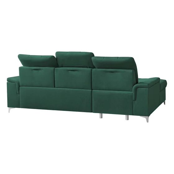 Coltar Extensibil Ariado, 254x187x94-110 cm, Stofa - Verde picture - 6