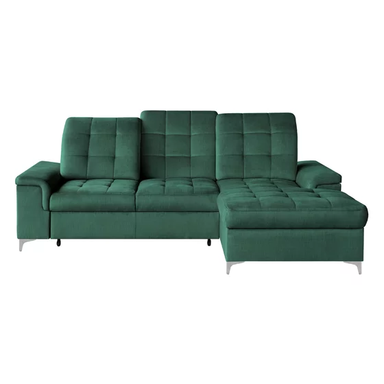 Coltar Extensibil Ariado, 254x187x94-110 cm, Stofa - Verde picture - 2