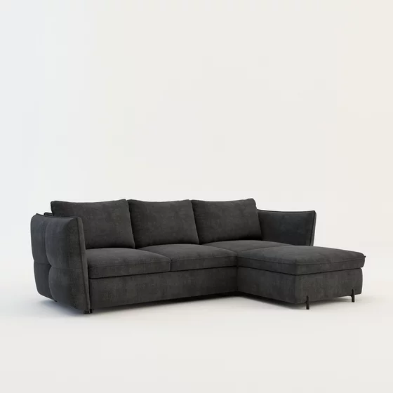 Coltar Extensibil Ballo PR1, 262x189x86 cm, Stofa Antracit picture - 2