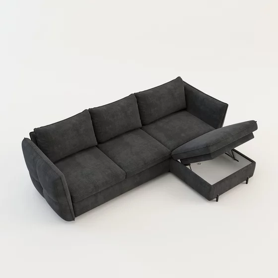 Coltar Extensibil Ballo PR1, 262x189x86 cm, Stofa Antracit picture - 4