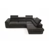 Coltar Extensibil Bluvel II,  285x202x78-99 h cm, Stofa, Negru picture - 3