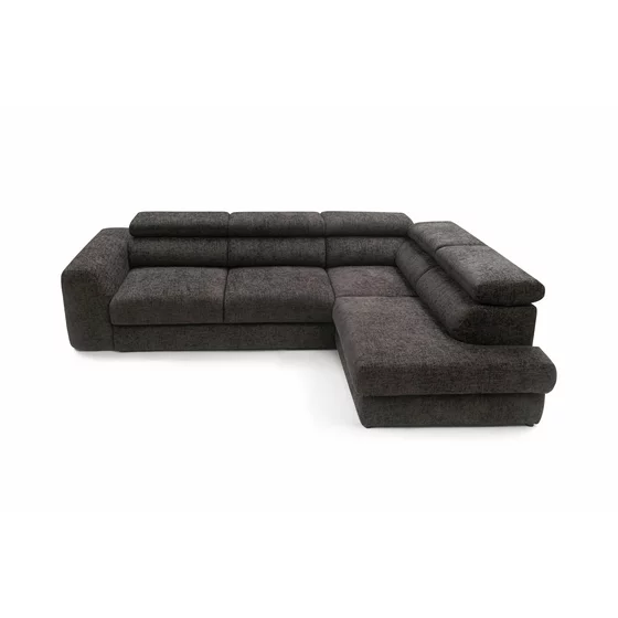 Coltar Extensibil Bluvel II,  285x202x78-99 h cm, Stofa, Negru picture - 4