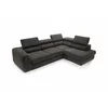 Coltar Extensibil Bluvel II,  285x202x78-99 h cm, Stofa, Negru picture - 7