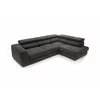 Coltar Extensibil Bluvel II,  285x202x78-99 h cm, Stofa, Negru picture - 8