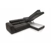 Coltar Extensibil Bluvel II,  285x202x78-99 h cm, Stofa, Negru picture - 9