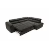 Coltar Extensibil Bluvel II,  285x202x78-99 h cm, Stofa, Negru picture - 10