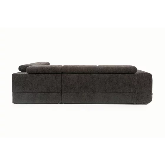 Coltar Extensibil Bluvel II,  285x202x78-99 h cm, Stofa, Negru picture - 13