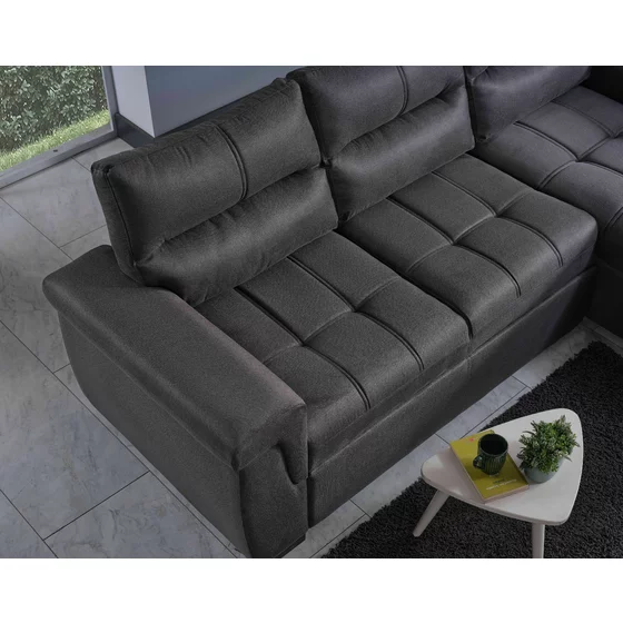 Coltar Extensibil Cansas L, 260x168x100 cm, Stofa Gri picture - 4
