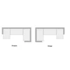 Coltar Extensibil Cordoba III,Forma U, 346x203x76-90 cm, Stofa, Gri-Verzui picture - 7