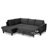 Coltar Extensibil Daytona, 233x202x86 cm, Stofa Gri picture - 5