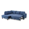 Coltar Extensibil Daytona, 233x202x86 h cm, Stofa Albastra picture - 2
