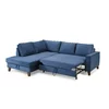 Coltar Extensibil Daytona, 233x202x86 h cm, Stofa Albastra picture - 6
