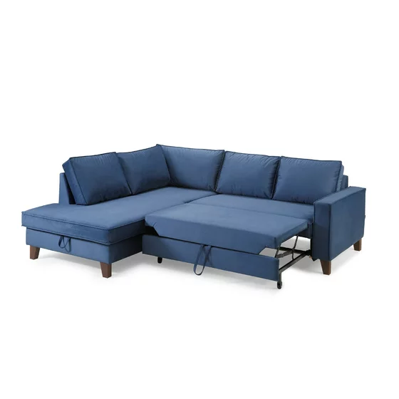 Coltar Extensibil Daytona, 233x202x86 h cm, Stofa Albastra picture - 6