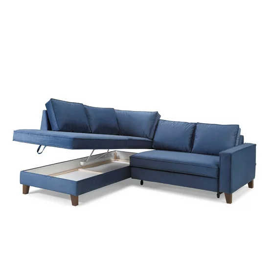 Coltar Extensibil Daytona, 233x202x86 h cm, Stofa Albastra picture - 7