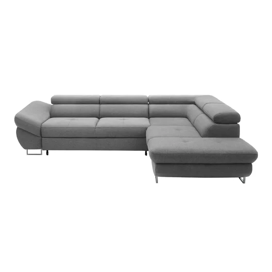 Coltar Extensibil Fabio, 280x235x69-88 H cm, Stofa Gri, Neve 85 picture - 2