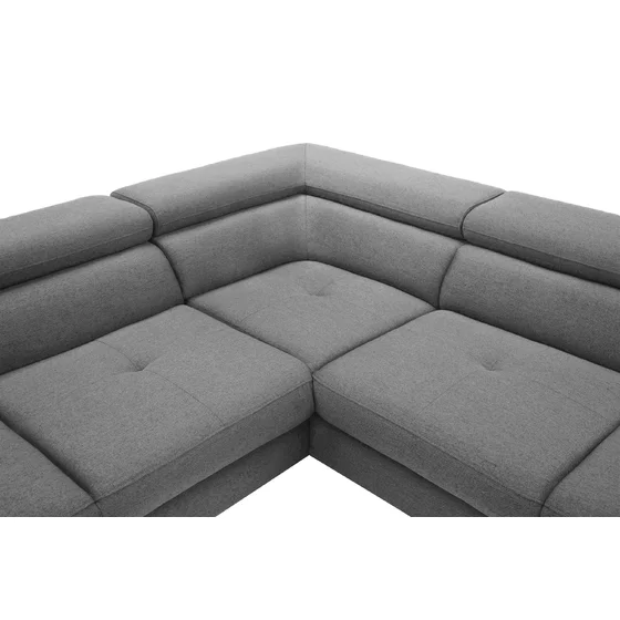 Coltar Extensibil Fabio, 280x235x69-88 H cm, Stofa Gri, Neve 85 picture - 6