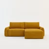 Coltar Extensibil Fede, 254x160x88 cm, Stofa Galben Mustar picture - 1