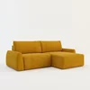 Coltar Extensibil Fede, 254x160x88 cm, Stofa Galben Mustar picture - 2