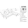 Coltar Extensibil Futuro, 292x180x72-85 h cm, Stofa, Beige picture - 5