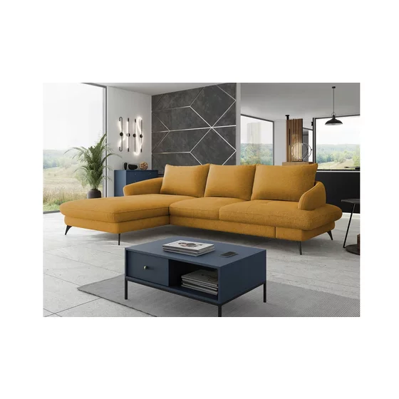 Coltar Extensibil Futuro, 292x180x72-85 h cm, Stofa, Galben Curry picture - 1