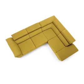 Coltar Extensibil Lagos, 272x219x85 cm, Stofa Soro 40, Galben