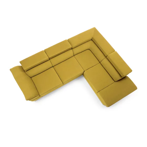 Coltar Extensibil Lagos, 272x219x85 cm, Stofa Soro 40, Galben picture - 2