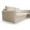 Coltar Extensibil Laren, 251x251x86 cm, Stofa Tip Velur, Beige picture - 3
