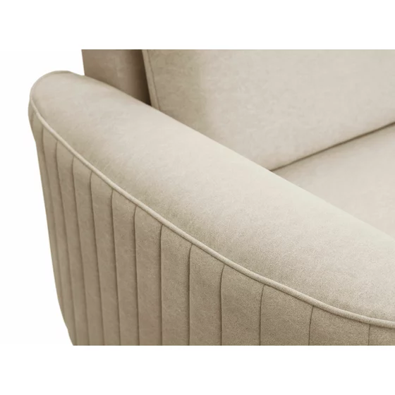 Coltar Extensibil Laren, 251x251x86 cm, Stofa Tip Velur, Beige picture - 4