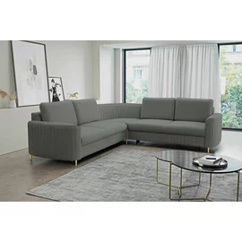 Coltar Extensibil Laren, 251x251x86 cm, Stofa Tip Velur, Gri Metalic