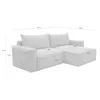 Coltar Extensibil Lilly, 242x160x92 cm, Stofa, Gri picture - 4