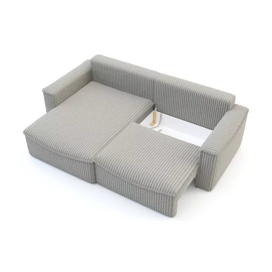 Coltar Extensibil Lilly, 242x160x92 cm, Stofa, Gri picture - 5