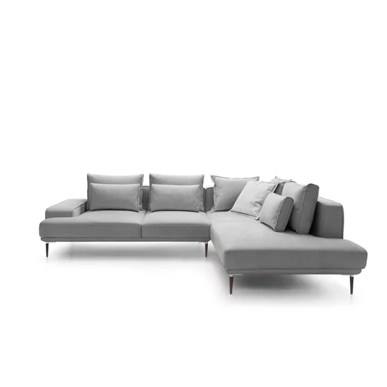 Coltar Extensibil Livio, 293x225x71-90 cm, Stofa, Gri picture - 1