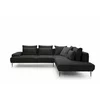 Coltar Extensibil Livio, 293x225x71-90 cm, Stofa, Negru picture - 1