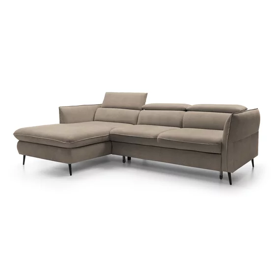 Coltar Extensibil Mango, 260-286x176x75-92 cm, Stofa, Beige Inchis picture - 5