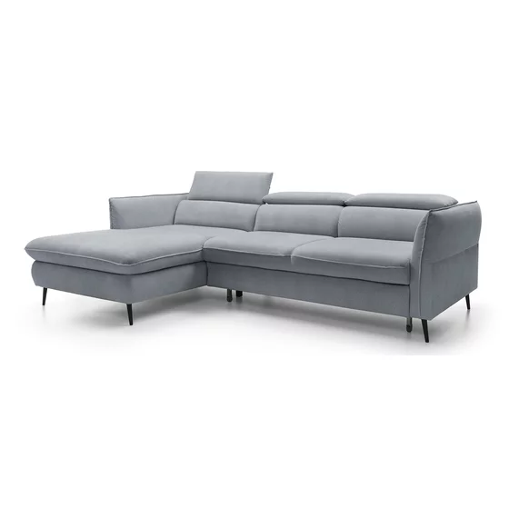 Coltar Extensibil Mango, 260-286x176x75-92 cm, Stofa, Gri Deschis picture - 2