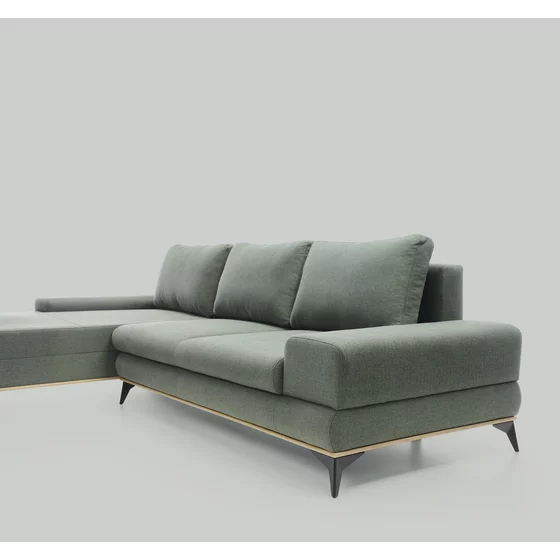 Coltar Extensibil Manila, 315x212x78-87 h cm, Stofa, Verde picture - 3