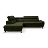 Coltar Extensibil Mario, 263x210x77-93 cm, Stofa Verde, Curio 39 picture - 1