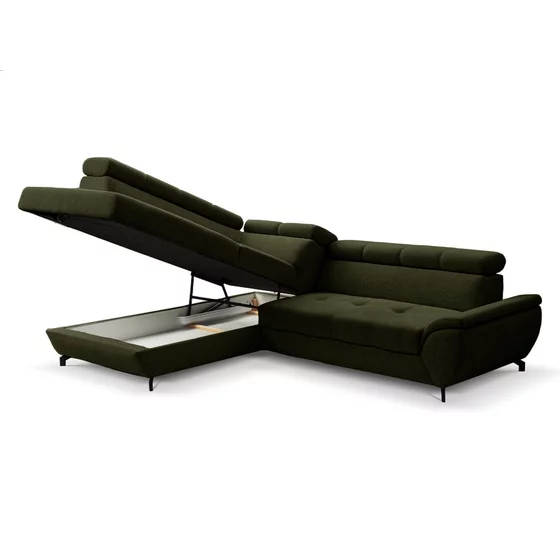Coltar Extensibil Mario, 263x210x77-93 cm, Stofa Verde, Curio 39 picture - 2