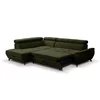 Coltar Extensibil Mario, 263x210x77-93 cm, Stofa Verde, Curio 39 picture - 3