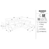 Coltar Extensibil Mario, 263x210x77-93 cm, Stofa Verde, Curio 39 picture - 6
