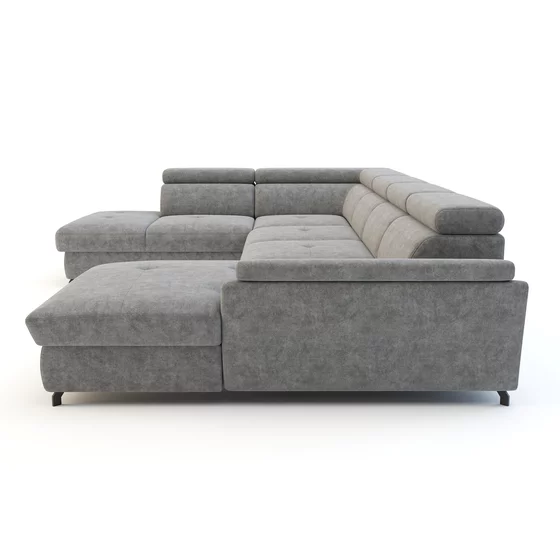 Coltar Extensibil Marola, Forma U, 348x180x238x75-91 cm, Stofa Gri picture - 3