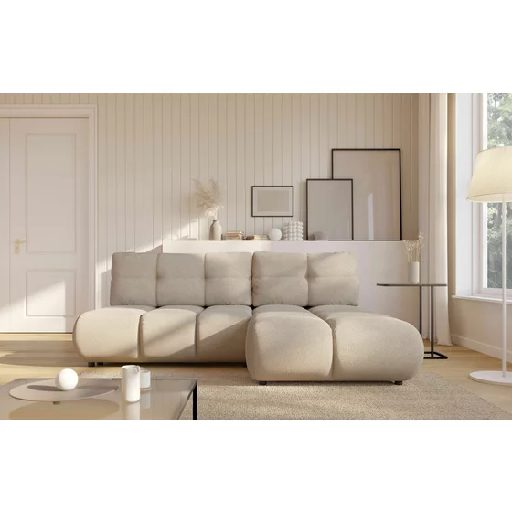 Coltar Extensibil Milo,  230x177x90 cm, Stofa, Beige picture - 1