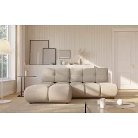 Coltar Extensibil Milo,  230x177x90 cm, Stofa, Beige